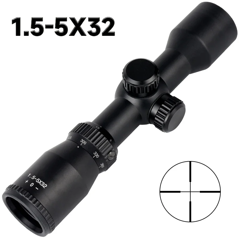 Crossbow Scope Sight - 1.5-5X32 Arbalet Kısa Av Dürbünü Aydınlatmalı