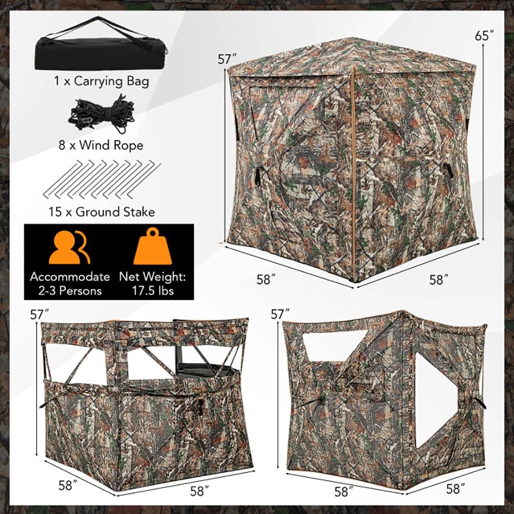 Hunting & Outdoor As - 5'i 1 Arada Ayrılabilir Avlanma Çadırı,