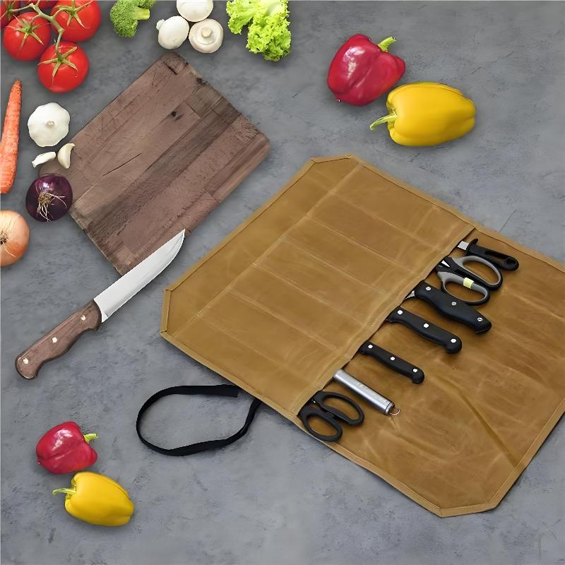 Mumlu Kanvas Şef Bıçağı Çantas - Outdoor Hunting Kitchen incelemesi ve fiyatı