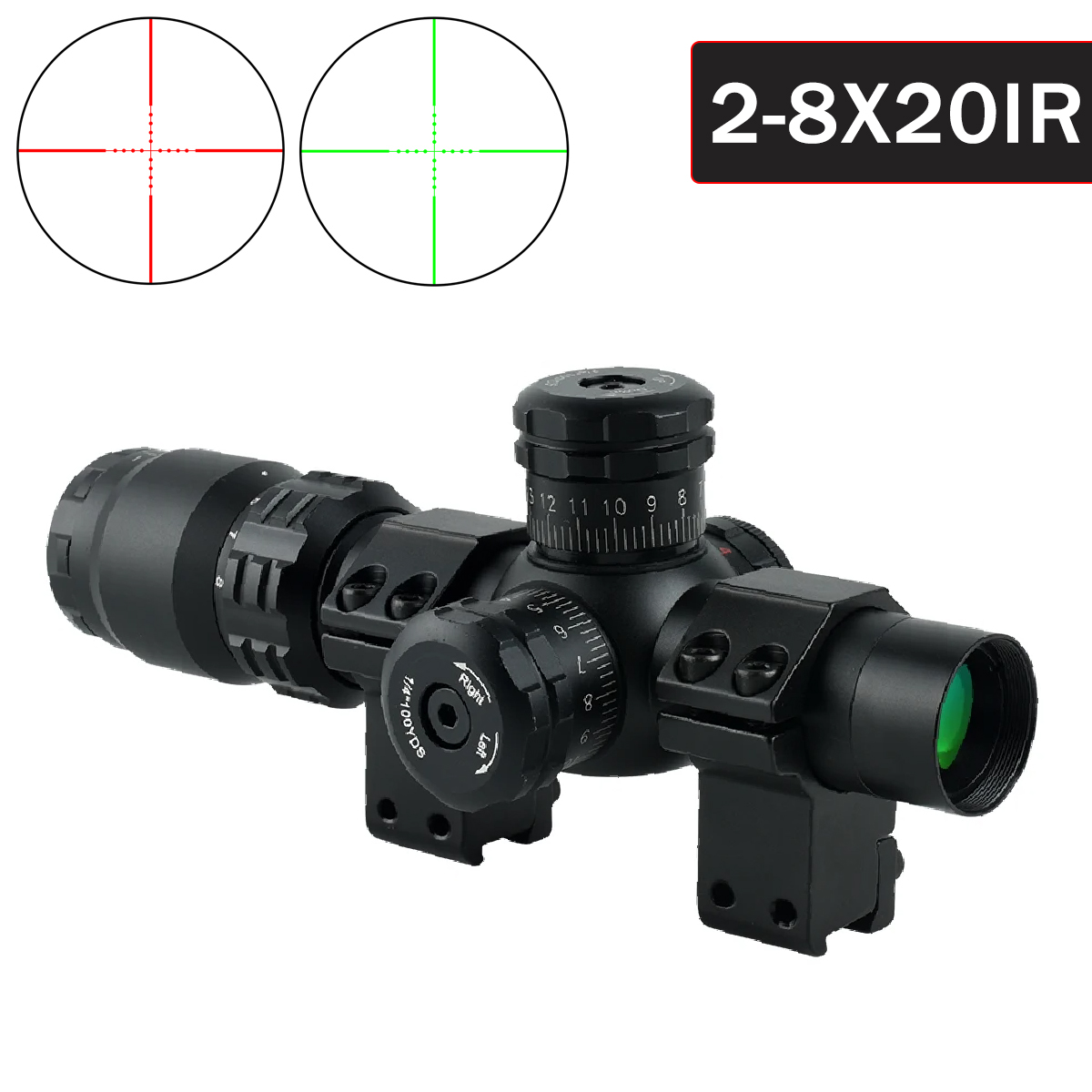 2-8x20IR Avcılık Tüfek Kapsaml - Crossbow Scope Sight incelemesi ve fiyatı