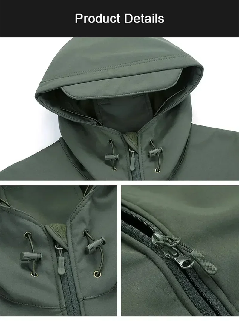 5XL 6XL CP Kamuflaj Yumuşak Ka - Hunting Outdoor Jacket incelemesi ve fiyatı